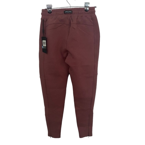 NWT Alphalete Women’s Mauve ELMTS Relaxed Cuff Zip Jogger Pants Sz Small - Picture 3 of 13